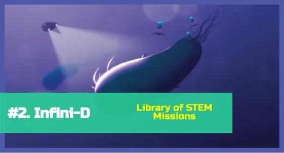 Molecular view of a spaceship approaching a virus at a shrunken down level.