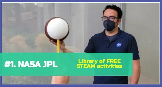 A scientist conducting an experiment to show spacial relativity of planets.