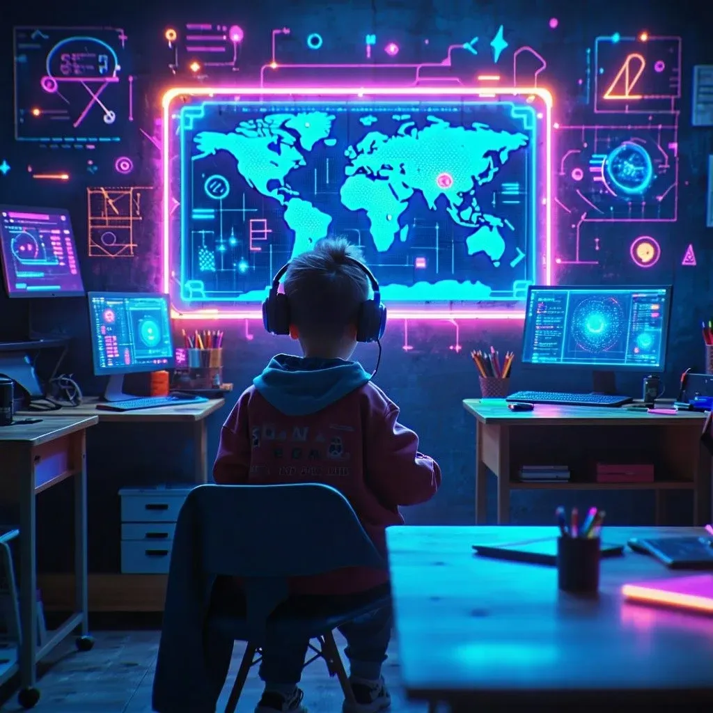 Educational technology being used in a classroom